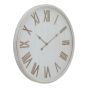Large Rustic White Clock With Beaded Frame by Hill Interiors | Style Our Home  