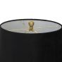 Luxton Glass Fluted Lamp With Black Velvet Shade
