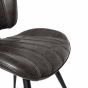 Healey Vegan Leather Chair Grey SET OF 2by Bluebone | Style Our Home