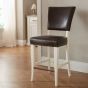 Belgrave Ivory Bar Stool - Espresso Faux Leather (Pair) by Bentley Designs | Style Our Home