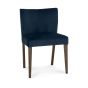 Turin Dark Oak Upholstered Dark Blue Dining Chair (a pair) - Style Our Home