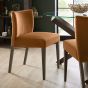 Turin Dark Oak Upholstered Pumpkin Dining Chair (a pair) - Style Our Home