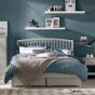Ashby Soft Grey Slatted 4'6 Double Bedstead