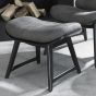 Vintage Weathered Oak Footstool In Dark Grey Fabric | Bentley Designs | Footstools | Style Our Home