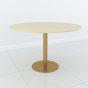 Studio Line Pedestal Dining Table - 4 Seater in Beige & Gold by Steve Bristow | Style Our Home