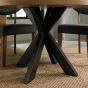 Ellipse Rustic Oak 4 Seat Circular Dining Table by Bentley Designs | Style Our Home
