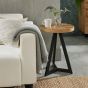 Ellipse Rustic Oak Lamp Table by Bentley Designs | Style Our Home
