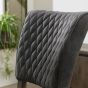 Monterey Fumed Oak Upholstered Chair - Dark Grey Fabric (Pair) - Style Our Home