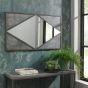 Renzo Zinc & Dark Grey Rectangular Wall Mirror | Style Our Home