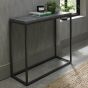 Renzo Zinc & Dark Grey Narrow Console Table | Style Our Home