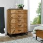 Riva Rustic Oak 5 Drawer Tall Chest | Style Our Home