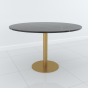 Studio Line Pedestal Dining Table - 4 Seater in Black & Gold by Steve Bristow | Style Our Home