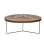 Cleo Boatwood Round Rustic Coffee Table Large by Monologue | Style Our Home