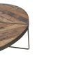 Cleo Boatwood Round Rustic Coffee Table Large by Monologue | Style Our Home
