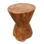 Round Bobbin Stool / Side Table Natural wax by Monologue | Style Our Home