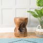 Round Bobbin Stool / Side Table Natural wax by Monologue | Style Our Home