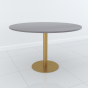 Studio Line Pedestal Dining Table - 4 Seater in Grey & Gold by Steve Bristow | Style Our Home