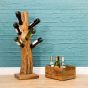 Natural Teak Root Freestanding Wine Rack 6 bottles by Monologue | Style Our Home