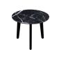Round Lamp Table Black Marble Print - Medium by Monologue | Style Our Home