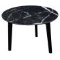 Round Lamp Table Black Marble Print - Large by Monologue | Style Our Home
