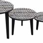 Round Lamp Table Mono Inlay Print - Large by Monologue | Style Our Home