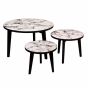 Round Lamp Table White Marble Print - Large by Monologue | Style Our Home