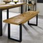 Indus Rustic Oak Bench By Bentley Designs | Style Our Home