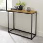 Indus Rustic Oak Narrow Console Table By Bentley Designs | Style Our Home