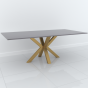 Studio Cross Rectangular Dining Table - 6 Seater in Grey & Gold by Steve Bristow | Style Our Home