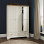 Hampstead Soft Grey & Pale Oak Triple Wardrobe - Style Our Home