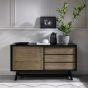 Camden Weathered Oak & Peppercorn Wide Sideboard by Bentley Designs | Style Our Home