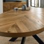 Ellipse Rustic Oak 8 Seater Dining Table by Bentley Designs | Style Our Home
