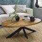 Ellipse Rustic Oak Large Coffee Table by Bentley Designs | Style Our Home
