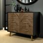 Sienna Fumed Oak & Peppercorn 3 Drawer Chest by Bentley Designs | Style Our Home