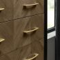 Sienna Fumed Oak & Peppercorn 5 Drawer Chest by Bentley Designs | Style Our Home