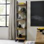 Indus Rustic Oak Narrow Open Display Unit By Bentley Designs | Style Our Home