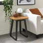 Emerson Rustic Oak & Peppercorn Square Lamp Table by Bentley Designs | Style Our Home
