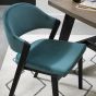 Camden Peppercorn Upholstered Chair in an Azure Velvet Fabric (Pair) by Bentley Designs | Style Our Home