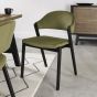 Camden Peppercorn Upholstered Chair in a Cedar Velvet Fabric (Pair) by Bentley Designs | Style Our Home