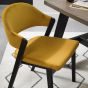 Camden Peppercorn Upholstered Chair in a Mustard Velvet Fabric (Pair) by Bentley Designs | Style Our Home