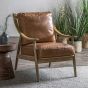 Reva Brown Leather Armchair