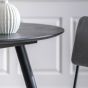 Danbury Black Round Dining Table by Hudson Living | Style Our Home