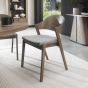 Vega Grey Oiled Oak Ply Back Chair - Grey Fabric (Pair) by Bentley Designs | Style Our Home