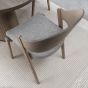 Vega Grey Oiled Oak Ply Back Chair - Grey Fabric (Pair) by Bentley Designs | Style Our Home