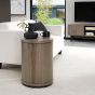 Vega Grey Oiled Oak & Peppercorn Round Lamp Table by Bentley Designs | Style Our Home