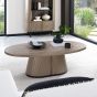 Vega Grey Oiled Oak & Peppercorn Oval Coffee Table by Bentley Designs | Style Our Home