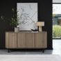 Vega Grey Oiled Oak & Peppercorn Wide Sideboard by Bentley Designs | Style Our Home