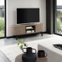 Vega Grey Oiled Oak & Peppercorn Entertainment Unit by Bentley Designs | Style Our Home