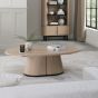 Vega Scandi Oak & Peppercorn Oval Coffee Table by Bentley Designs | Style Our Home