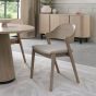 Vega Scandi Oak Ply Back Chair - Ivory Bonded Leather (Pair)by Bentle by Designs | Style Our Home